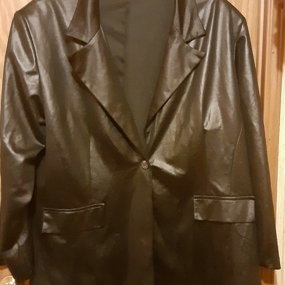 Liberty Apparel wet leather look jacket - Picture 1 of 3